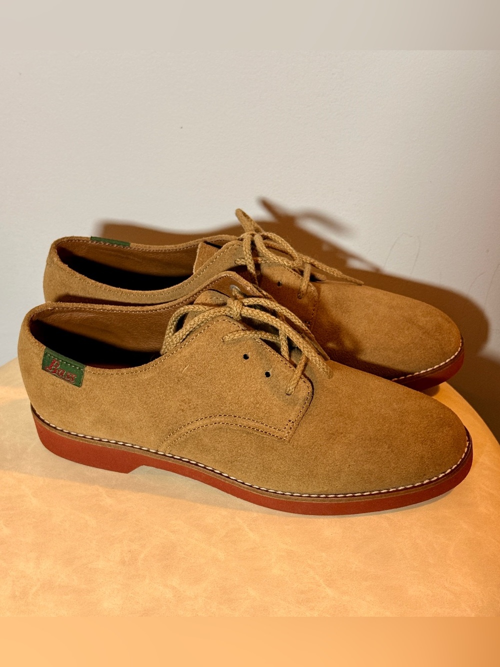 Women’s Suede Oxford Shoes in Tan - Never Worn